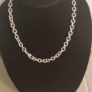 Judith Ripka 925 sterling silver  linked necklace